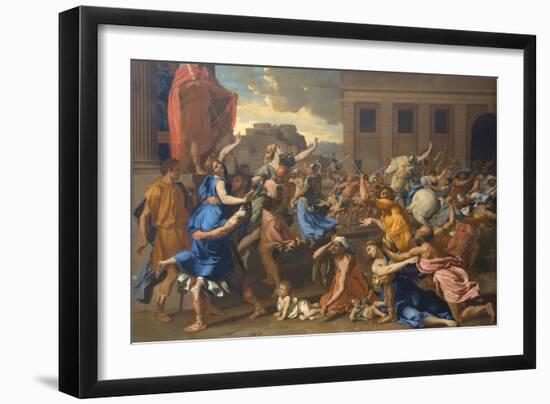 Abduction of the Sabine Women-Nicolas Poussin-Framed Art Print