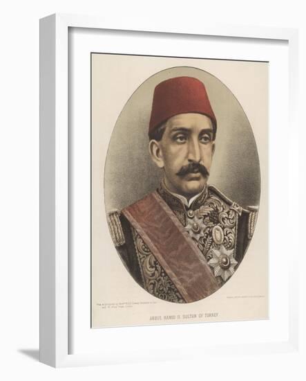 Abdul Hamid II, Ottoman Sultan-W&d Downey-Framed Art Print