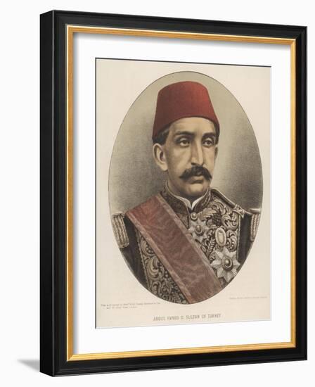 Abdul Hamid II, Ottoman Sultan-W&d Downey-Framed Art Print