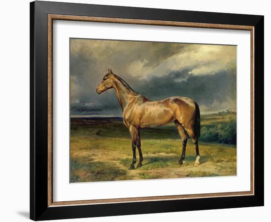 Abdul Medschid' the Chestnut Arab Horse, 1855-Carl Constantin Steffeck-Framed Giclee Print