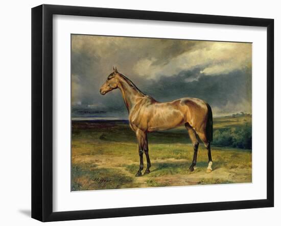 Abdul Medschid' the Chestnut Arab Horse, 1855-Carl Constantin Steffeck-Framed Giclee Print