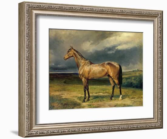 Abdul Medschid' the Chestnut Arab Horse, 1855-Carl Constantin Steffeck-Framed Giclee Print