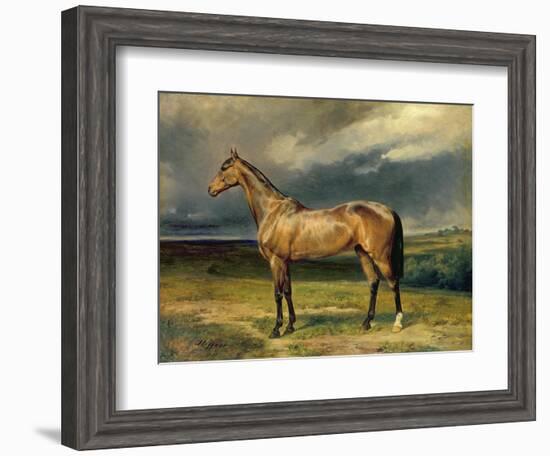 Abdul Medschid' the Chestnut Arab Horse, 1855-Carl Constantin Steffeck-Framed Giclee Print