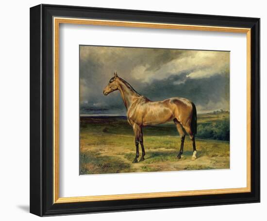 Abdul Medschid' the Chestnut Arab Horse, 1855-Carl Constantin Steffeck-Framed Giclee Print