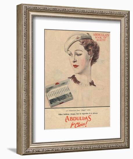 'Abdulla's Book for Beauty - Abdullas for choice', 1941-Unknown-Framed Giclee Print