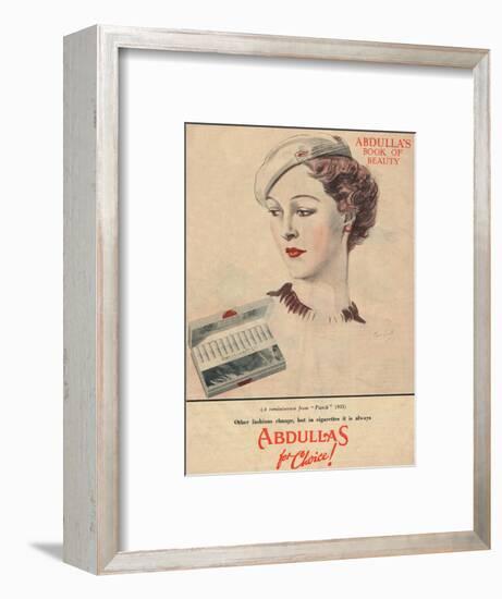 'Abdulla's Book for Beauty - Abdullas for choice', 1941-Unknown-Framed Giclee Print