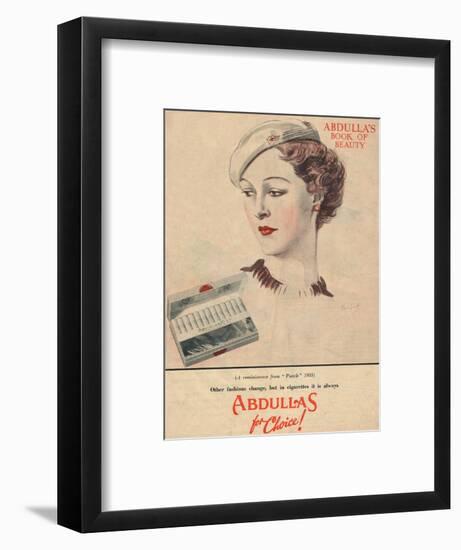 'Abdulla's Book for Beauty - Abdullas for choice', 1941-Unknown-Framed Giclee Print