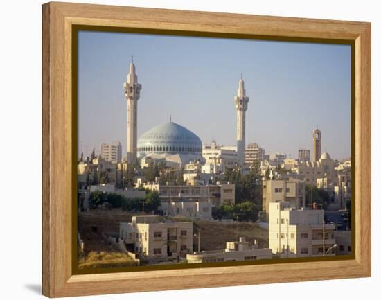 Abdullah Mosque and the Amman Skyline at Dusk, Jordan, Middle East-Ken Gillham-Framed Premier Image Canvas