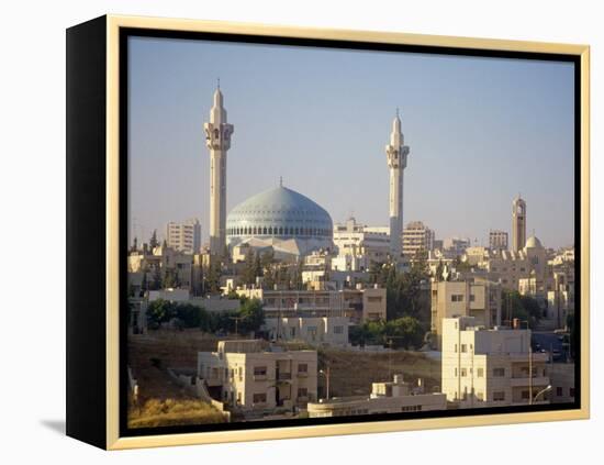 Abdullah Mosque and the Amman Skyline at Dusk, Jordan, Middle East-Ken Gillham-Framed Premier Image Canvas
