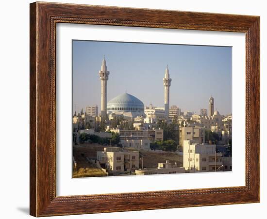 Abdullah Mosque and the Amman Skyline at Dusk, Jordan, Middle East-Ken Gillham-Framed Photographic Print