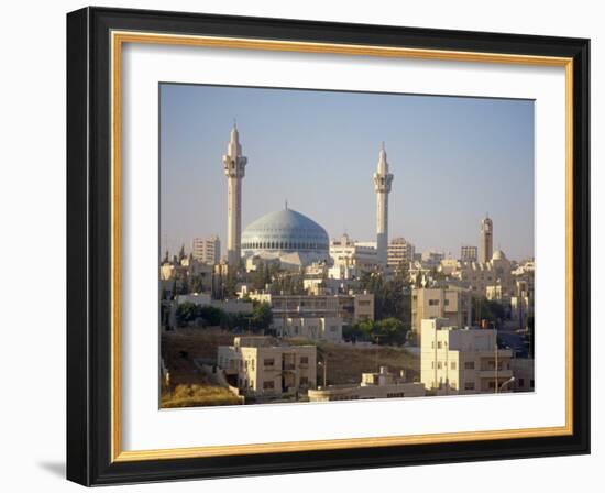 Abdullah Mosque and the Amman Skyline at Dusk, Jordan, Middle East-Ken Gillham-Framed Photographic Print