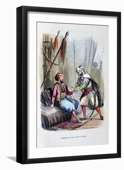 Abdullah Received in the Tent of Ibrahim Pasha, 1818-Jean Adolphe Beauce-Framed Giclee Print