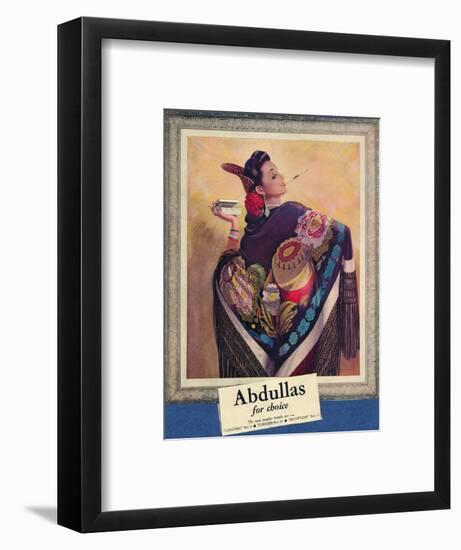 'Abdullas for choice', c1945-Unknown-Framed Giclee Print