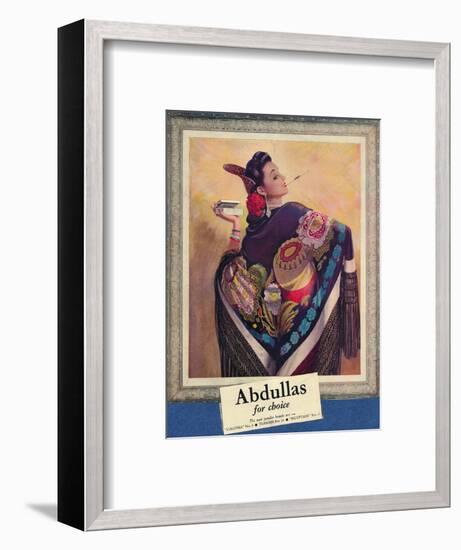 'Abdullas for choice', c1945-Unknown-Framed Giclee Print