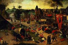 A Carnival on the Feastday of Saint George in a Village Near Antwerp-Abel Grimmer-Mounted Giclee Print