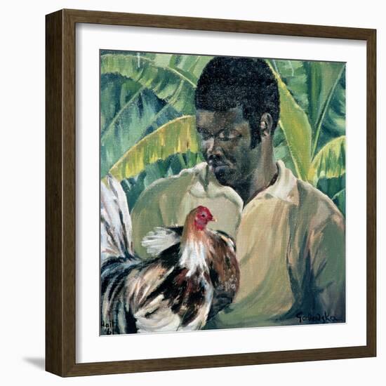 Abel with Fighting Cock, 1961-Izabella Godlewska de Aranda-Framed Giclee Print