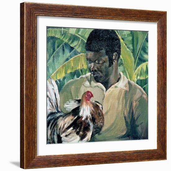 Abel with Fighting Cock, 1961-Izabella Godlewska de Aranda-Framed Giclee Print