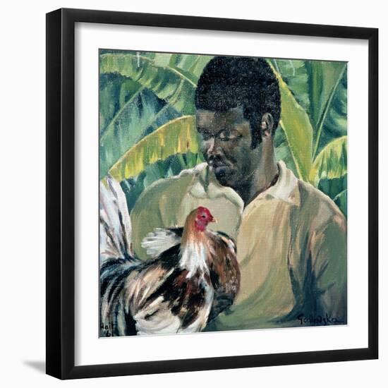 Abel with Fighting Cock, 1961-Izabella Godlewska de Aranda-Framed Giclee Print