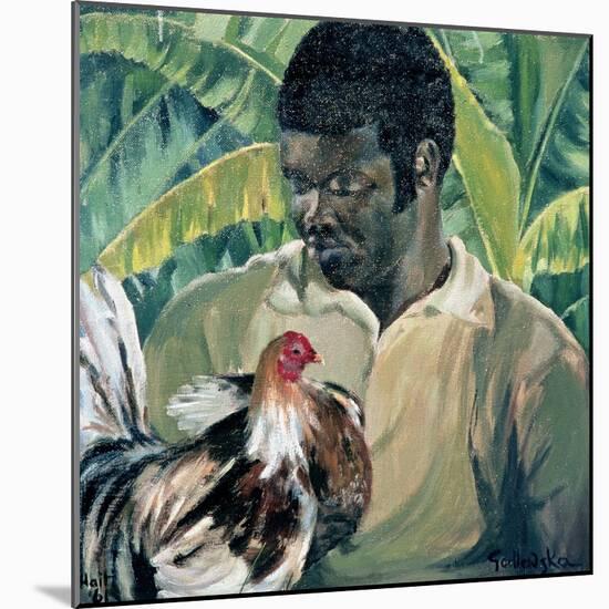 Abel with Fighting Cock, 1961-Izabella Godlewska de Aranda-Mounted Giclee Print