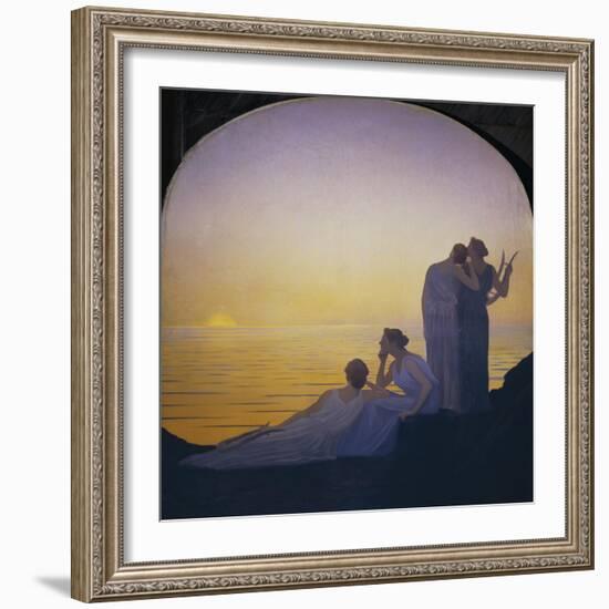 Abend im antiken Griechenland-Alphonse Osbert-Framed Giclee Print