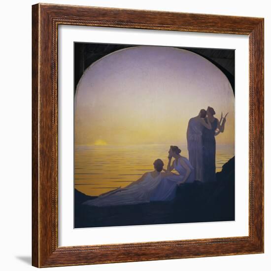 Abend im antiken Griechenland-Alphonse Osbert-Framed Giclee Print