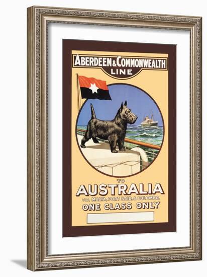 Aberdeen and Commonwealth Cruise Line to Australia-null-Framed Art Print