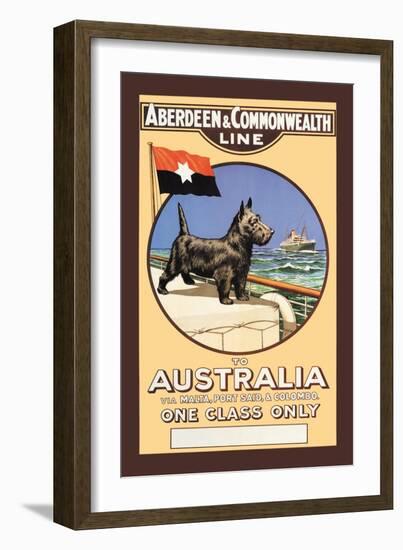 Aberdeen and Commonwealth Cruise Line to Australia-null-Framed Art Print