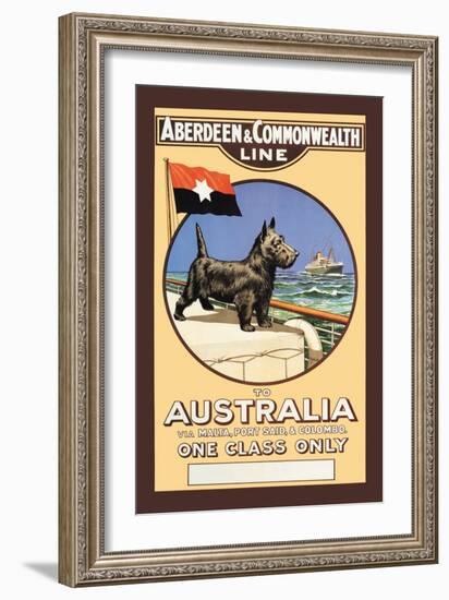 Aberdeen and Commonwealth Cruise Line to Australia-null-Framed Art Print