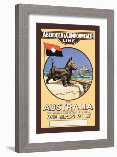 Aberdeen and Commonwealth Cruise Line to Australia-null-Framed Art Print