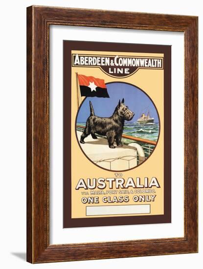 Aberdeen and Commonwealth Cruise Line to Australia-null-Framed Art Print