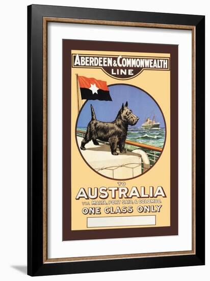 Aberdeen and Commonwealth Cruise Line to Australia-null-Framed Art Print