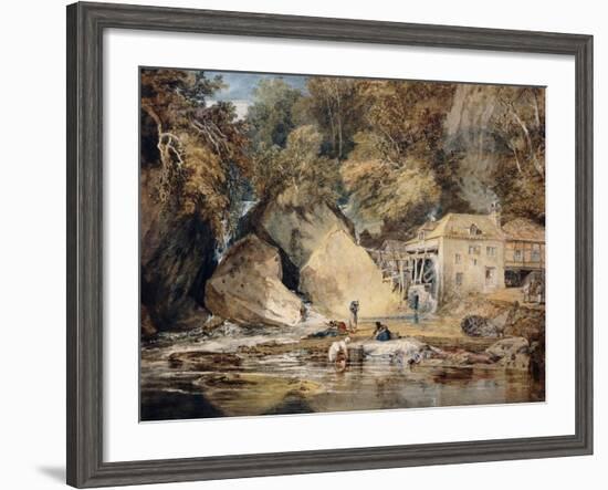 Aberdulais Mill, Glamorganshire, Wales-J. M. W. Turner-Framed Giclee Print