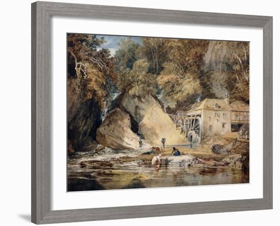 Aberdulais Mill, Glamorganshire, Wales-J. M. W. Turner-Framed Giclee Print