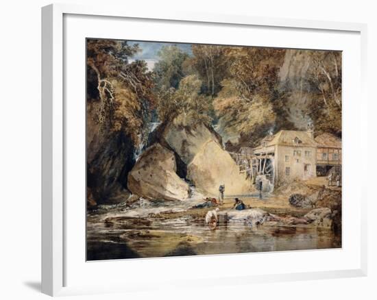 Aberdulais Mill, Glamorganshire, Wales-J. M. W. Turner-Framed Giclee Print