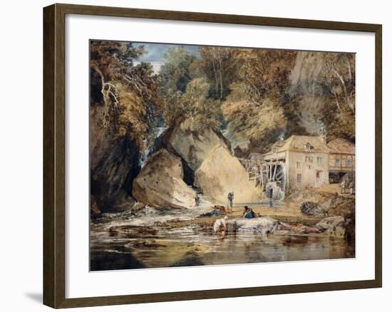 Aberdulais Mill, Glamorganshire, Wales-J. M. W. Turner-Framed Giclee Print