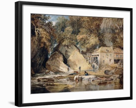 Aberdulais Mill, Glamorganshire, Wales-J. M. W. Turner-Framed Giclee Print