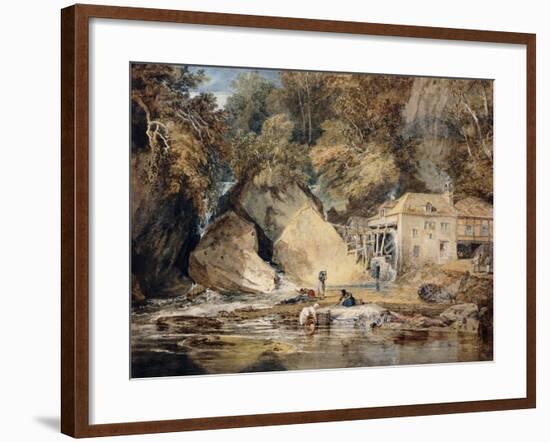 Aberdulais Mill, Glamorganshire, Wales-J. M. W. Turner-Framed Giclee Print