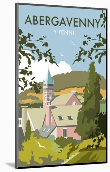 Abergavenny - Dave Thompson Contemporary Travel Print-Dave Thompson-Mounted Giclee Print