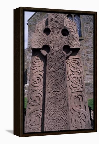 Aberlemno 2 with a Celtic Cross, Aberlemno, Angus, Scotland, 8th-19th Century-null-Framed Premier Image Canvas