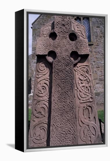 Aberlemno 2 with a Celtic Cross, Aberlemno, Angus, Scotland, 8th-19th Century-null-Framed Premier Image Canvas