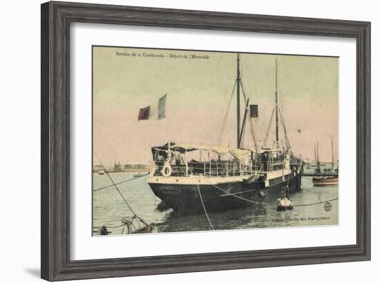 Abfahrt Des Dampfer Hirondelle, Service De Casamance-null-Framed Giclee Print