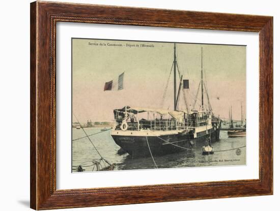 Abfahrt Des Dampfer Hirondelle, Service De Casamance-null-Framed Giclee Print