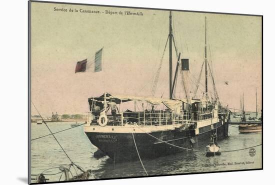Abfahrt Des Dampfer Hirondelle, Service De Casamance-null-Mounted Giclee Print