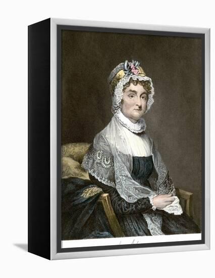 Abigail Adams, with Her Autograph-null-Framed Premier Image Canvas