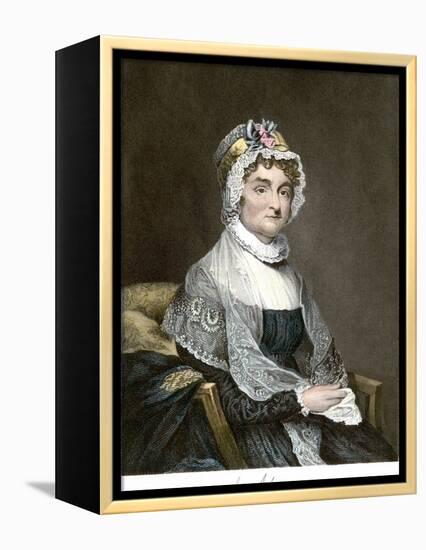 Abigail Adams, with Her Autograph-null-Framed Premier Image Canvas