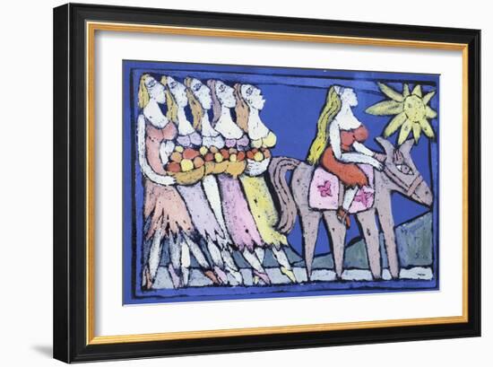 Abigail and Her Handmaids-Leslie Xuereb-Framed Giclee Print