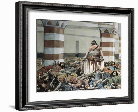 Abimelech Slays His Seventy Brethren-James Jacques Joseph Tissot-Framed Giclee Print