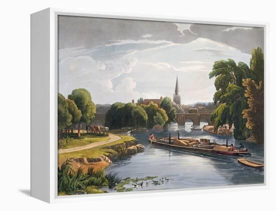 Abingdon Bridge and Church, Engraved by Robert Havell the Younger-William Havell-Framed Premier Image Canvas