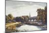 Abingdon Bridge and Church. from 'A Series of Picturesque Views of the River Thames'-William Havell-Mounted Giclee Print
