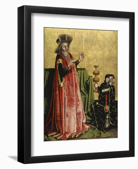 Abischai before David from the Heilspiegel Altarpiece, c.1435-Konrad Witz-Framed Giclee Print